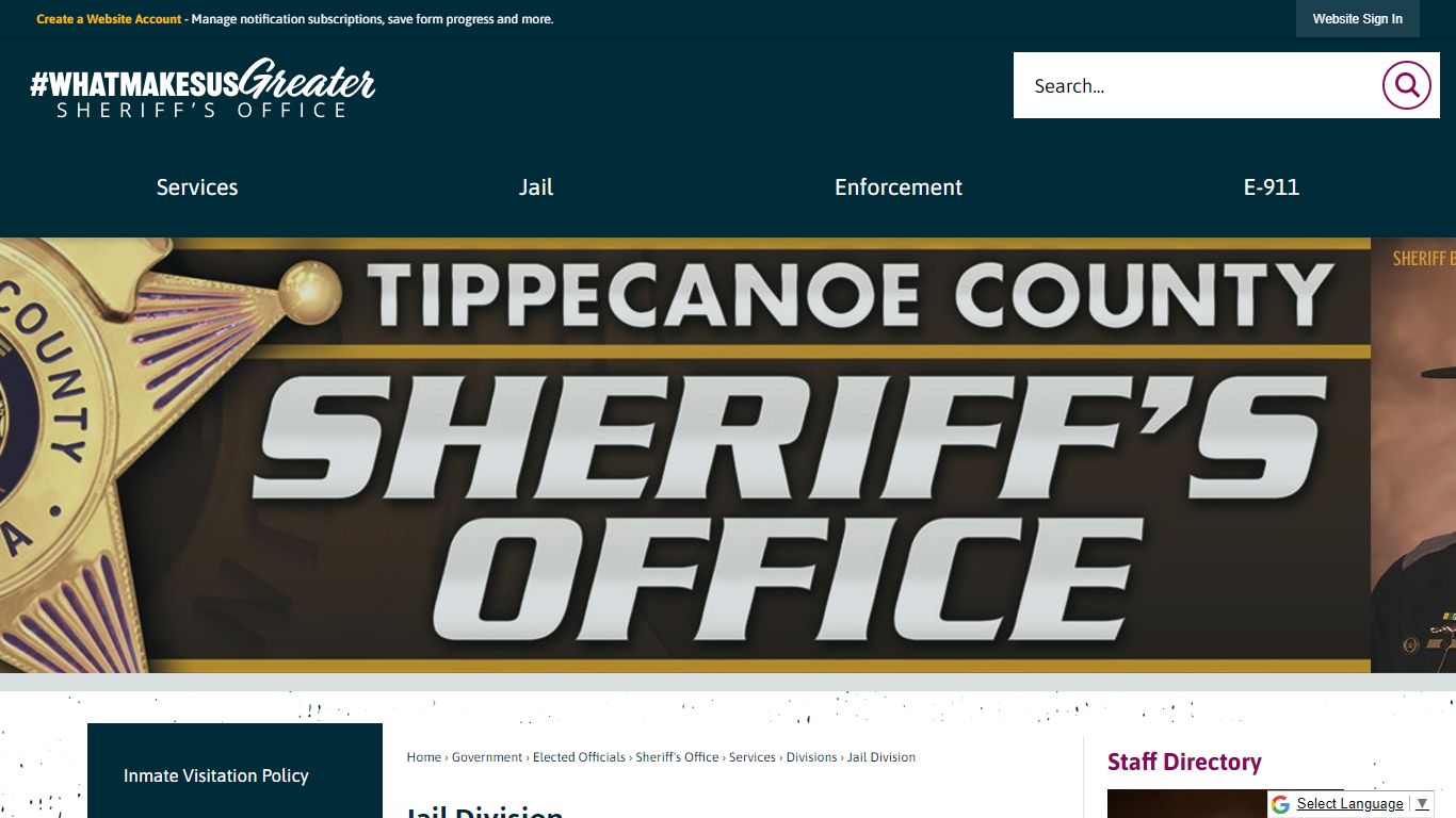 Jail Division | Tippecanoe County, IN